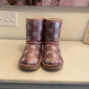 Ugg Shoes Ugg Sequin Stars Pink Silver Boots